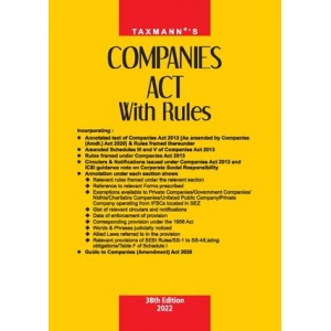 Taxmann's Companies Act with Rules (HardBound Pocket Edition 2022) 